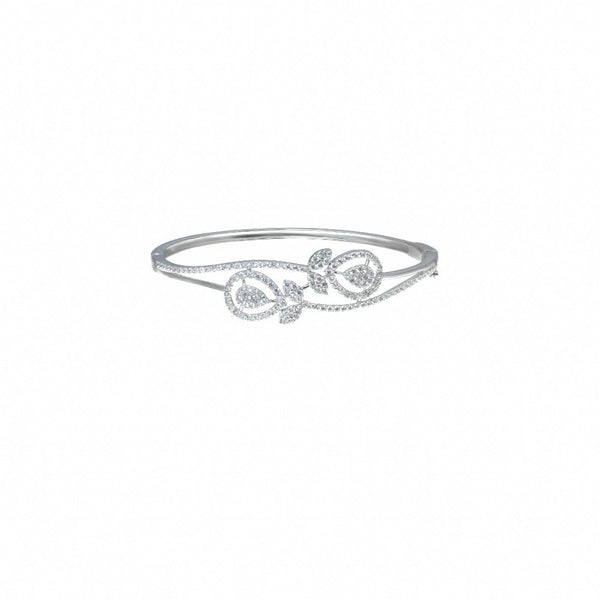 925 Silver Diamond Dewdrop Dance Kada