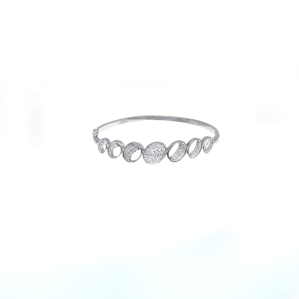 925 Silver Diamond Orbit Kada