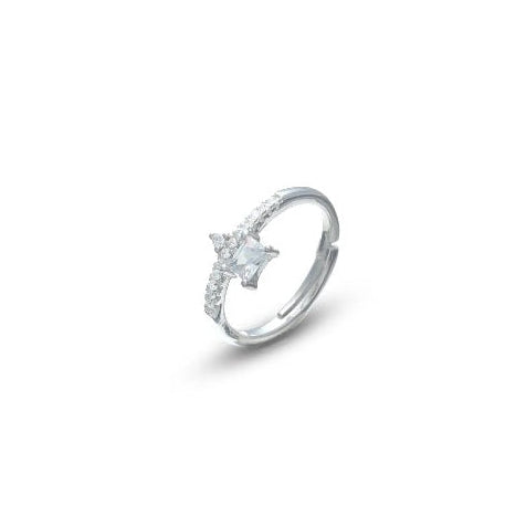 925 Silver Diamond Star Ring