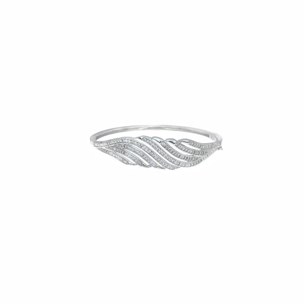 925 Silver Diamond Waves Kada