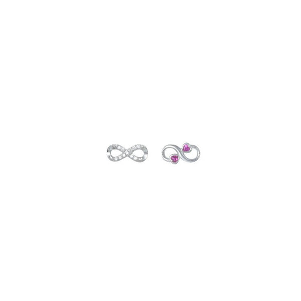 925 Silver Dual Infinity Studs