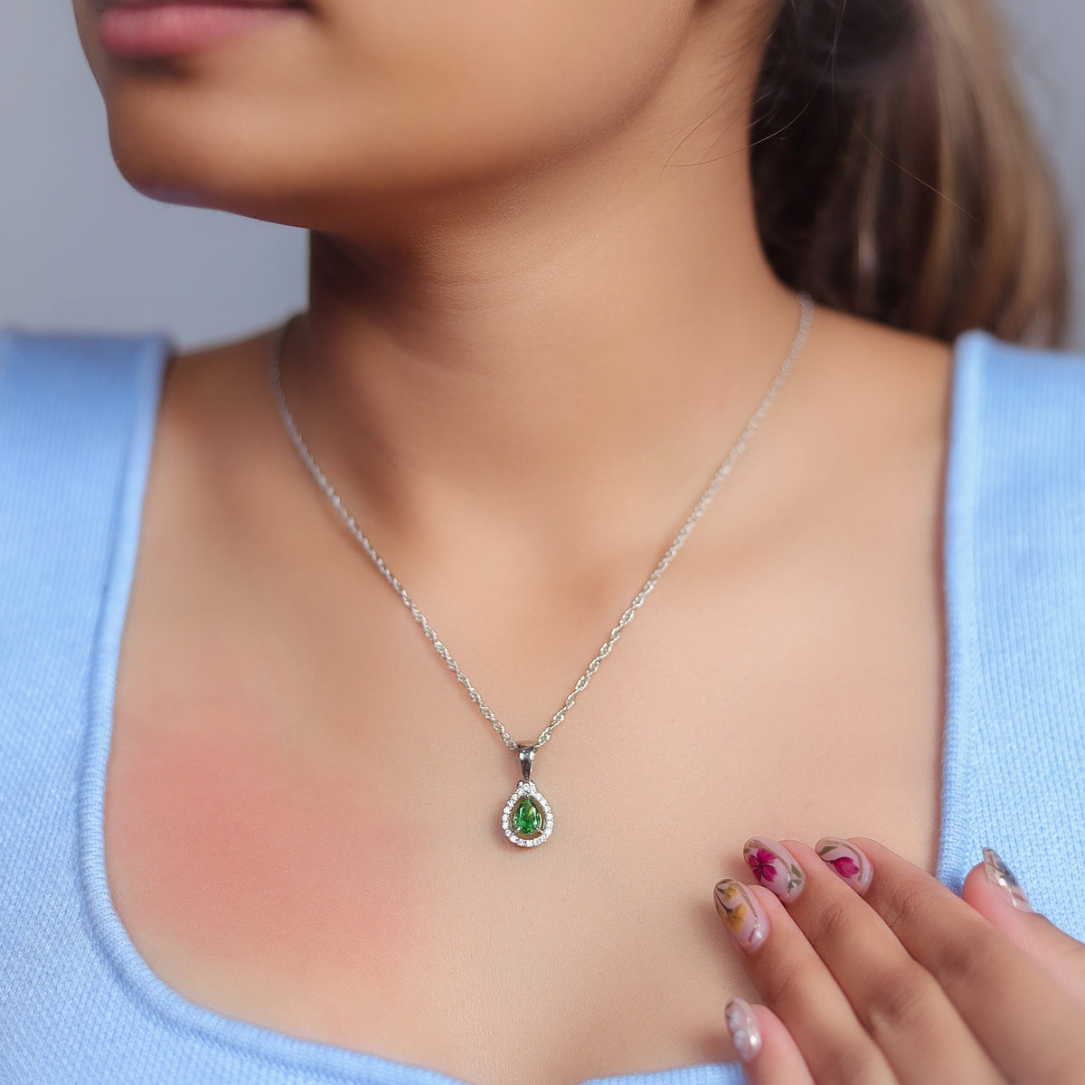 925 Silver Eden Teardrop Pendant - 925 sterling silver pendant by Tassya Silver