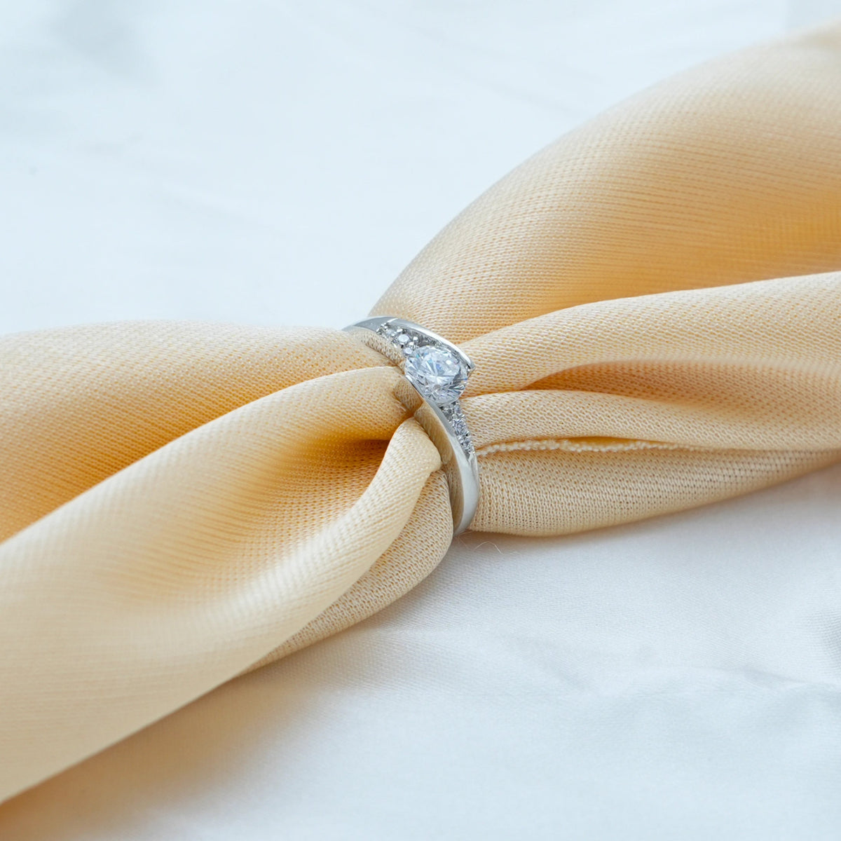 925 Silver Elegant Curve Ring - 925 sterling silver ring by Tassya Silver