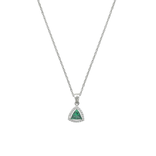 925 Silver Emerald Radiance Pendant
