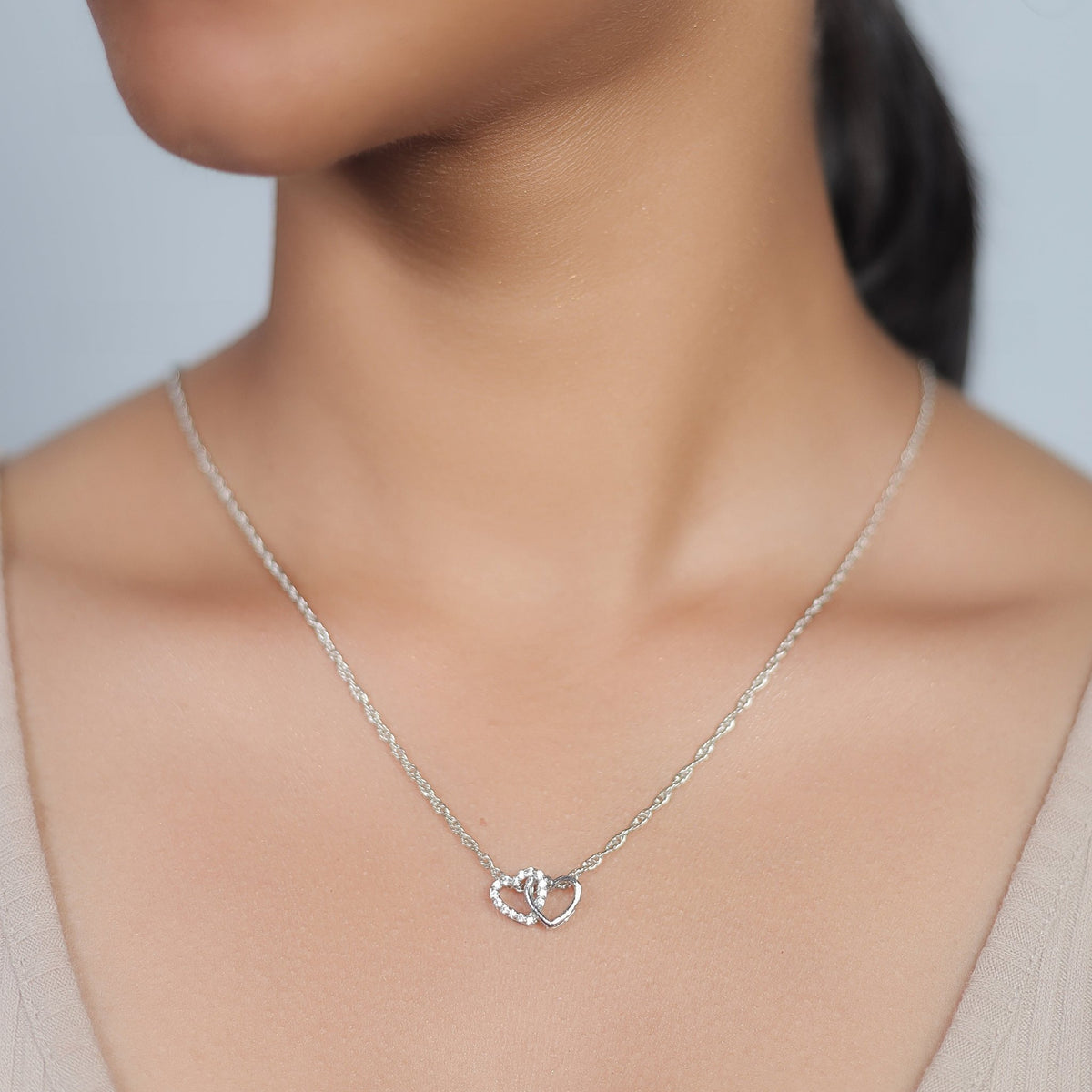 925 Silver Eternal Hearts Pendant - 925 sterling silver pendant by Tassya Silver