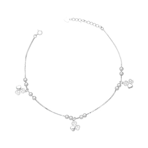 925 Silver Floral Fantasy Anklet