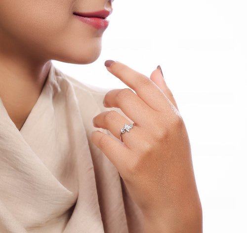 925 Silver Floral Whisper Ring - 925 sterling silver ring by Tassya Silver