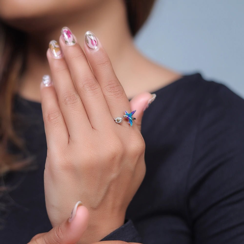 925 Silver Flutter Bloom Ring - 925 sterling silver ring by Tassya Silver