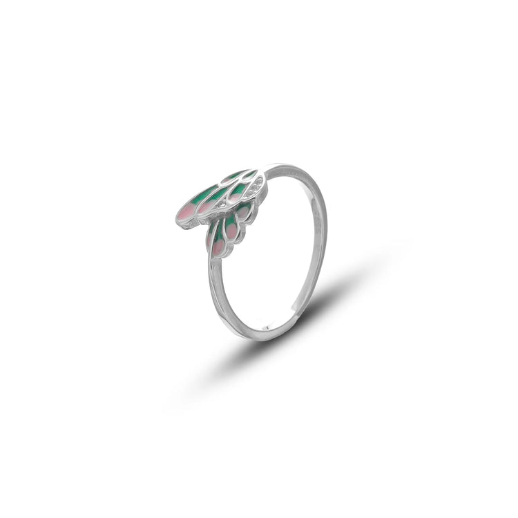 925 Silver Flutter Whisper Minimal Ring - 925 sterling silver ring by Tassya Silver