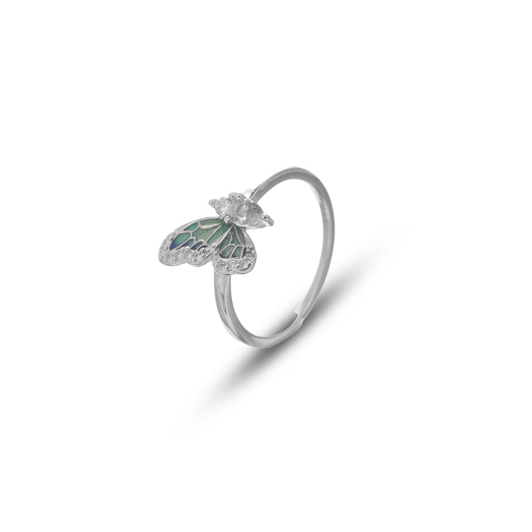 925 Silver Garden Fairy Minimal Ring - 925 sterling silver ring by Tassya Silver