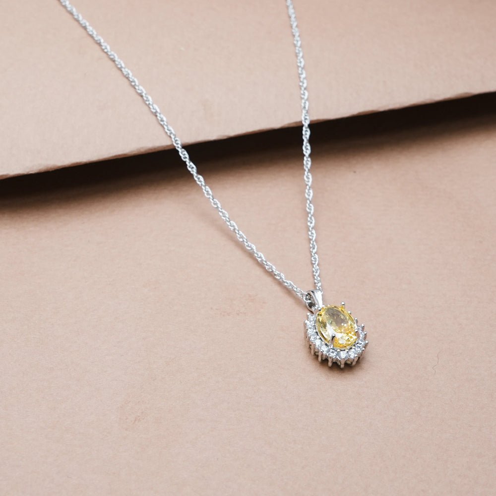 925 Silver Golden Aura Pendant - 925 sterling silver pendant by Tassya Silver