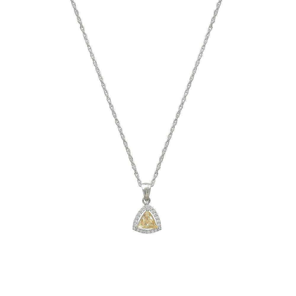 925 Silver Golden Glow Pendant - 925 sterling silver pendant by Tassya Silver