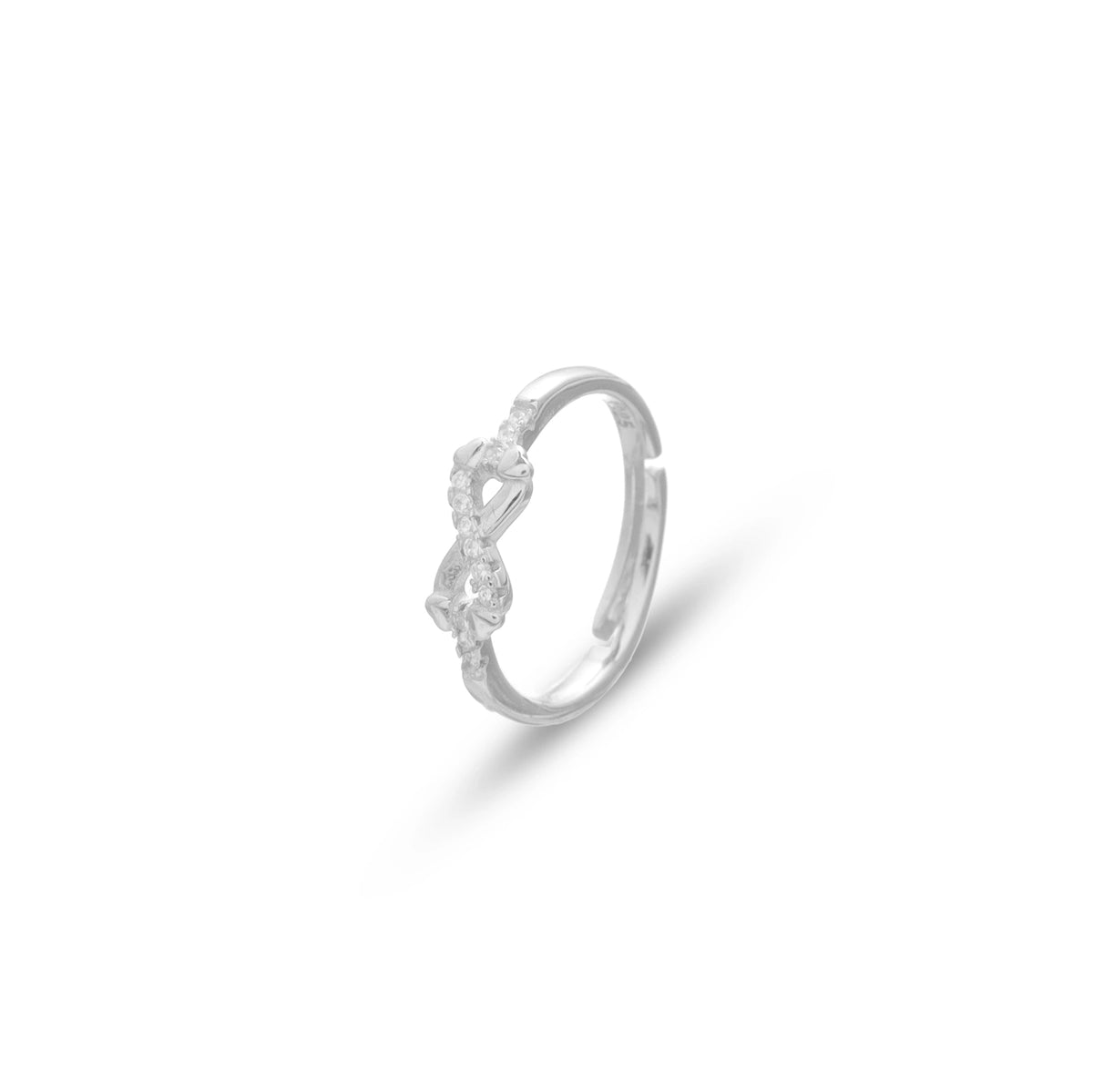 925 Silver Halo Crest Zircon Ring - 925 sterling silver ring by Tassya Silver