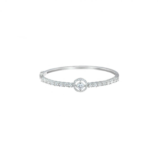 925 Silver Halo of Diamonds Kada