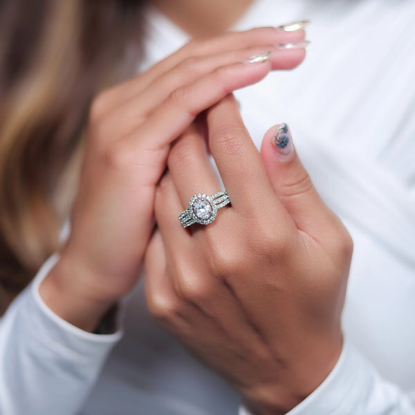 925 Silver Halo Shine Ring
