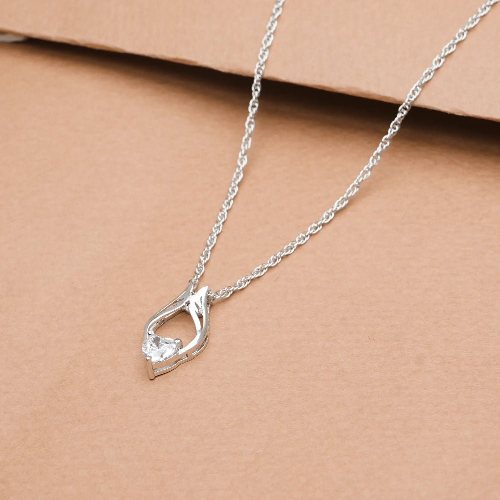925 Silver Heart Glow Pendant - 925 sterling silver pendant by Tassya Silver