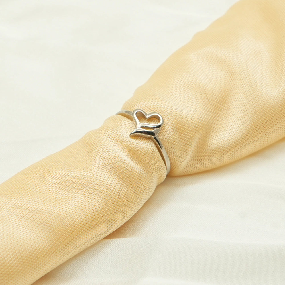 925 Silver Heart Loom Ring - 925 sterling silver ring by Tassya Silver