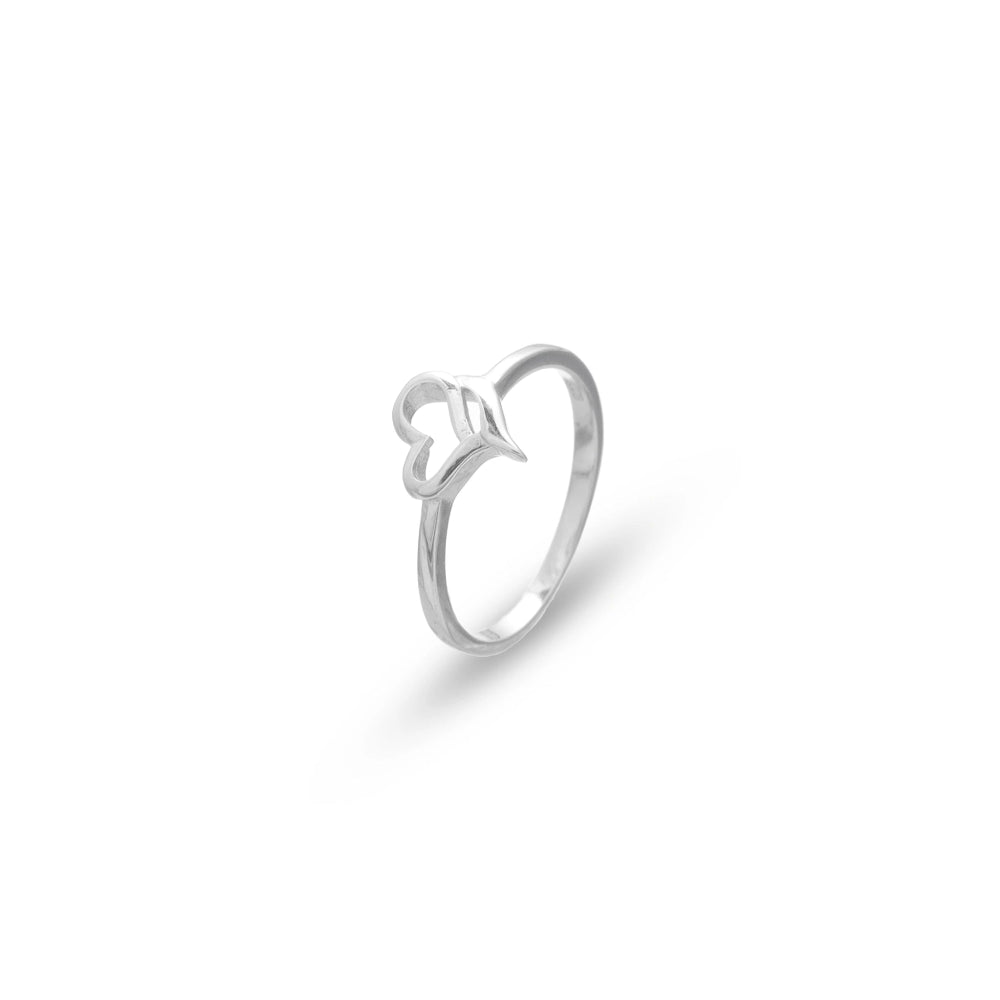 925 Silver Heart Loom Ring - 925 sterling silver ring by Tassya Silver