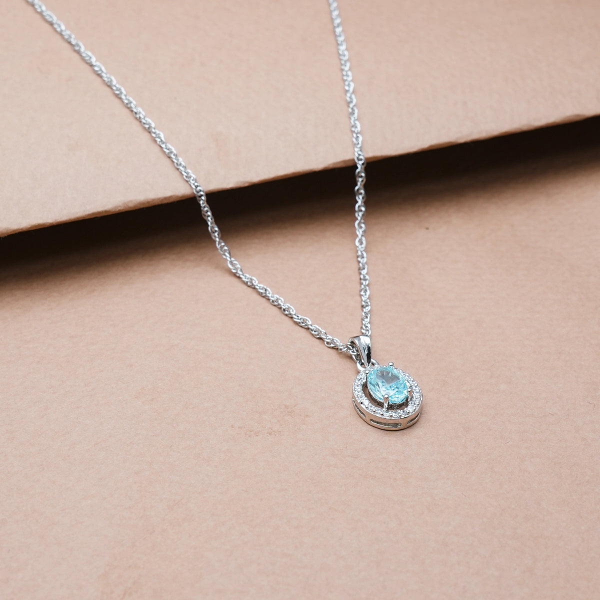 925 Silver Ice Oval Pendant - 925 sterling silver pendant by Tassya Silver