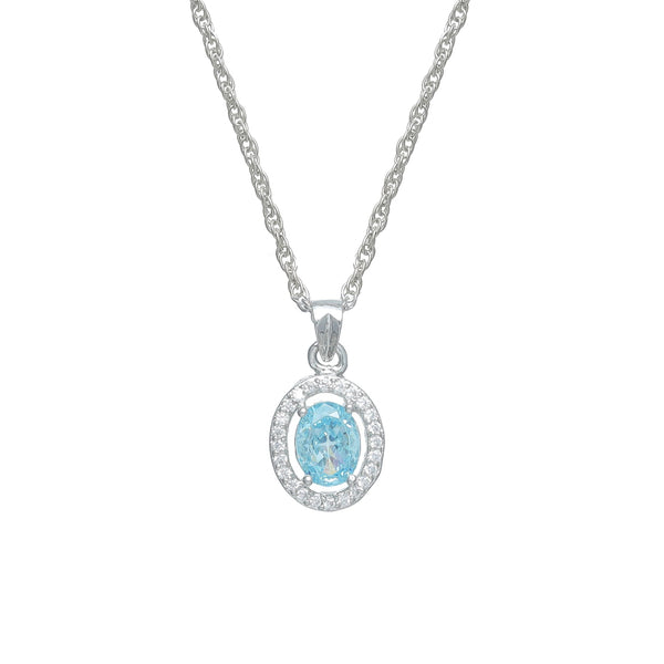 925 Silver Ice Oval Pendant