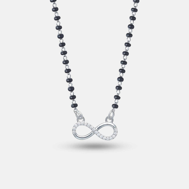 925 Silver Infinity Spark Mangalsutra - 925 sterling silver mangalsutra by Tassya Silver