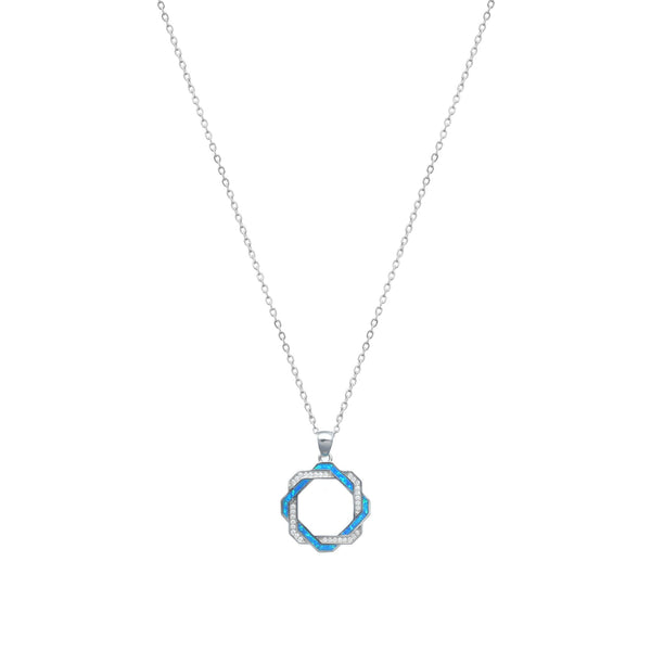 925 Silver Intertwined Halo Chain Pendant