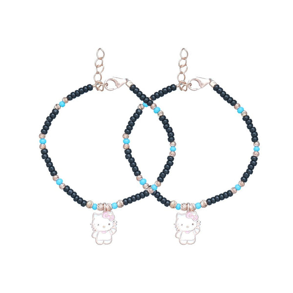 925 Silver Kitty Charm Bracelet