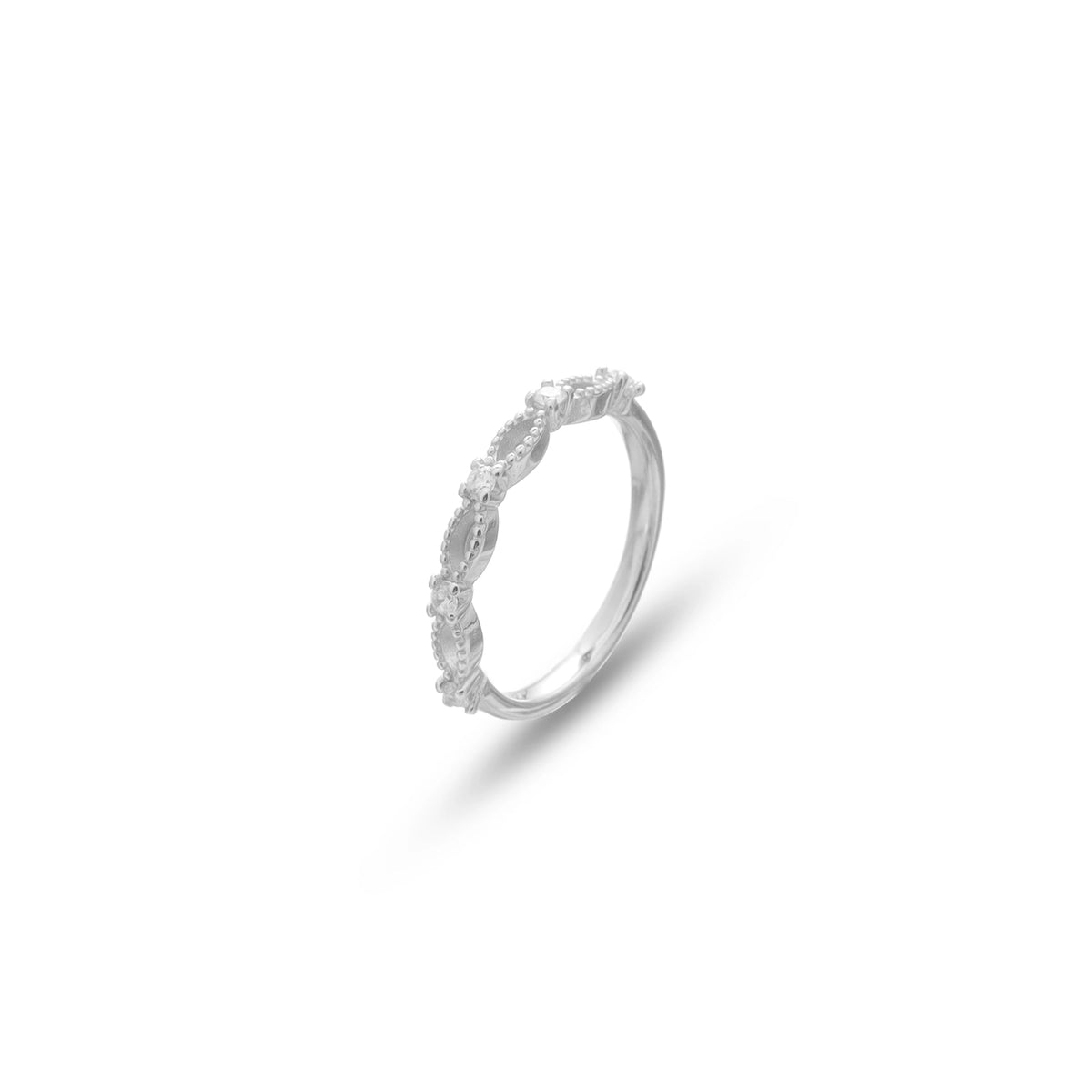 925 Silver Lattice Bloom Floral Ring - 925 sterling silver ring by Tassya Silver