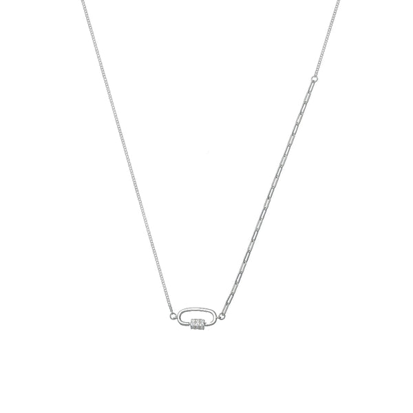 925 Silver Link Lock Chain Pendant