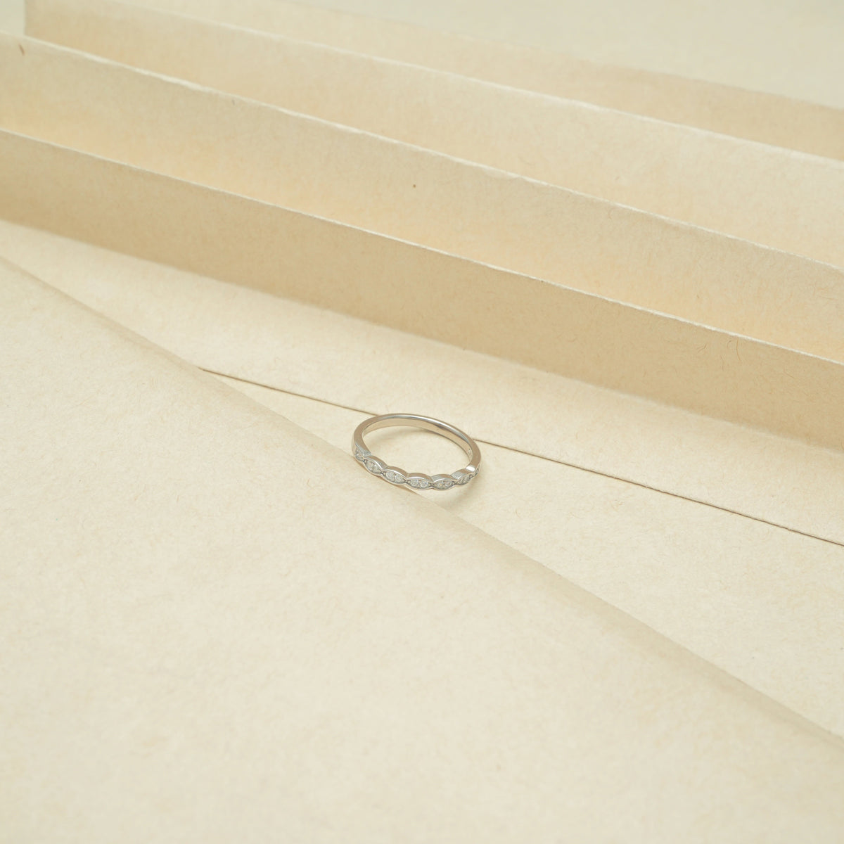 925 Silver Linked Sparkle Ring - 925 sterling silver ring by Tassya Silver