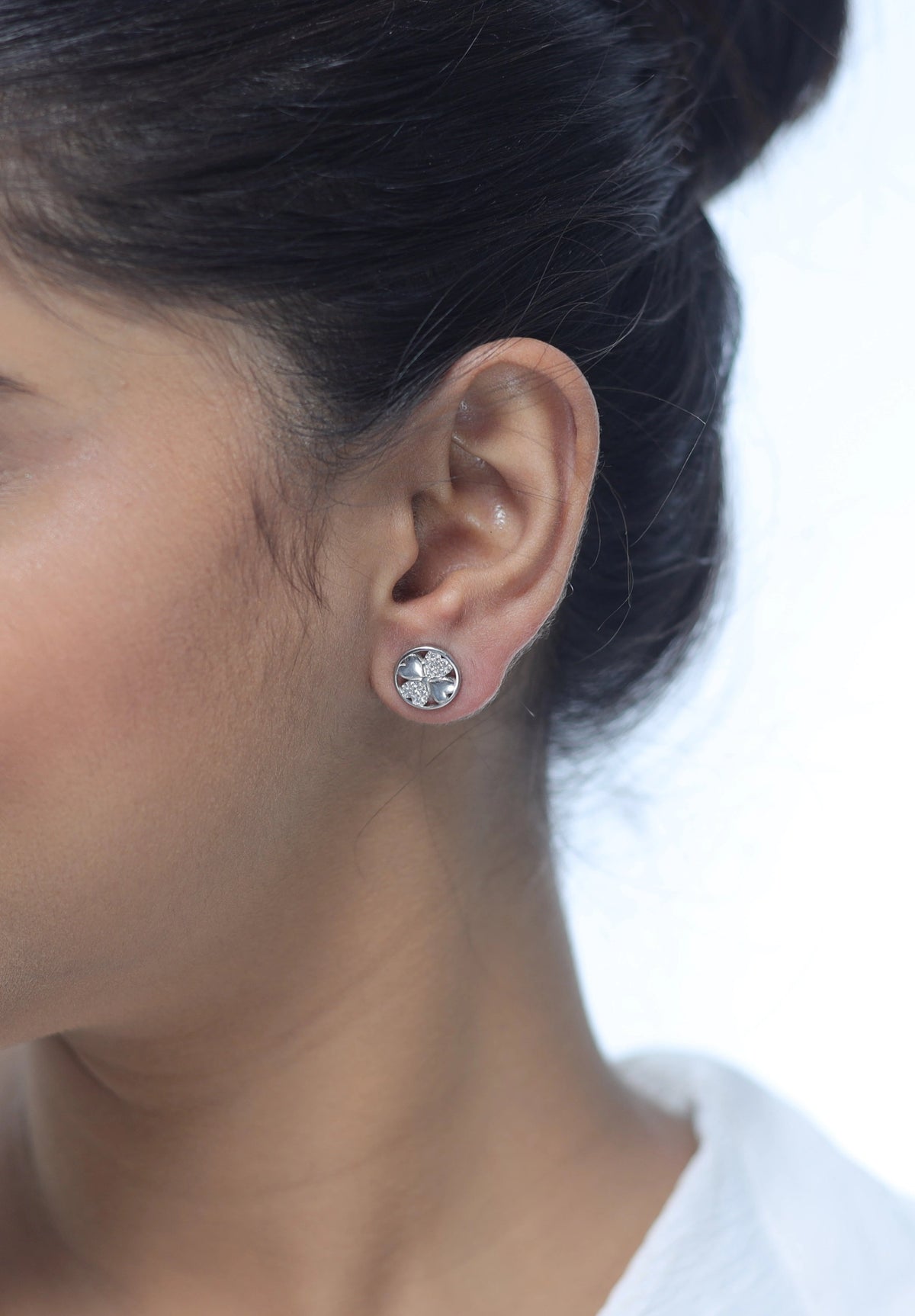 925 Silver Love Interlocking Heart Earrings - 925 sterling silver earrings by Tassya Silver