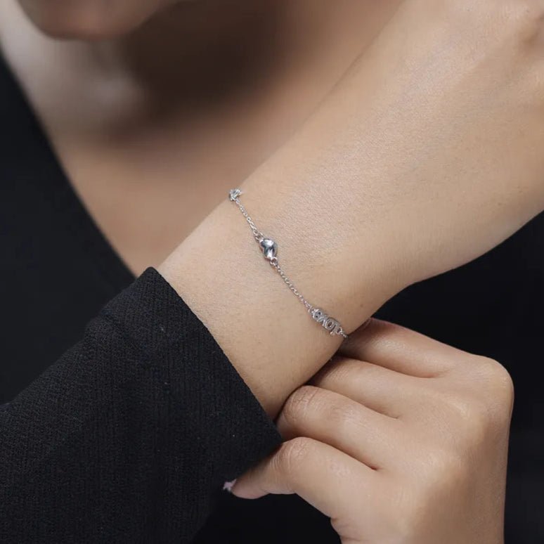 925 Silver Love You Forever Bracelet - 925 sterling silver bracelet by Tassya Silver