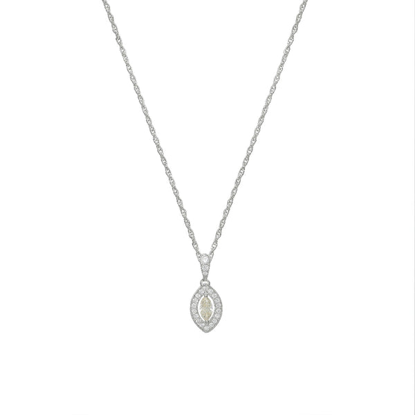 925 Silver Marquise Glow Pendant