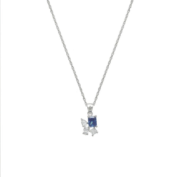 925 Silver Blue Orchid Pendant