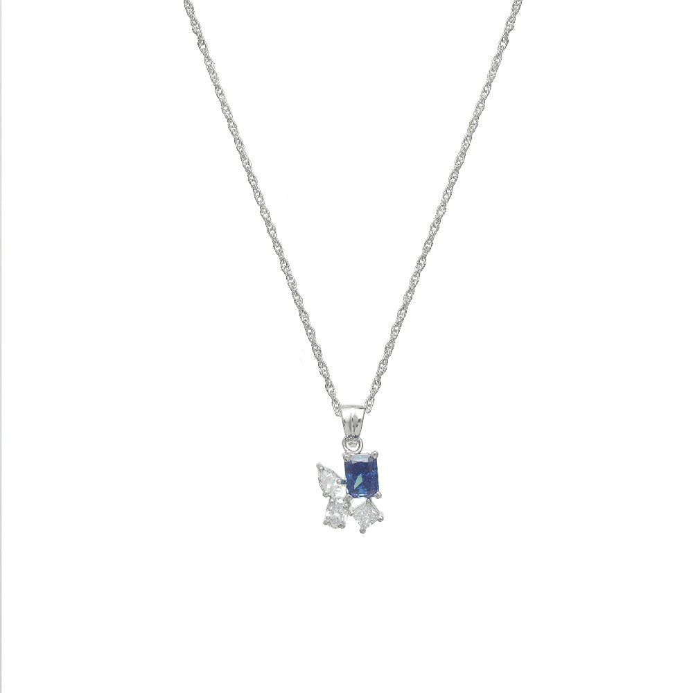 925 Silver Blue Orchid Pendant - 925 sterling silver pendant by Tassya Silver