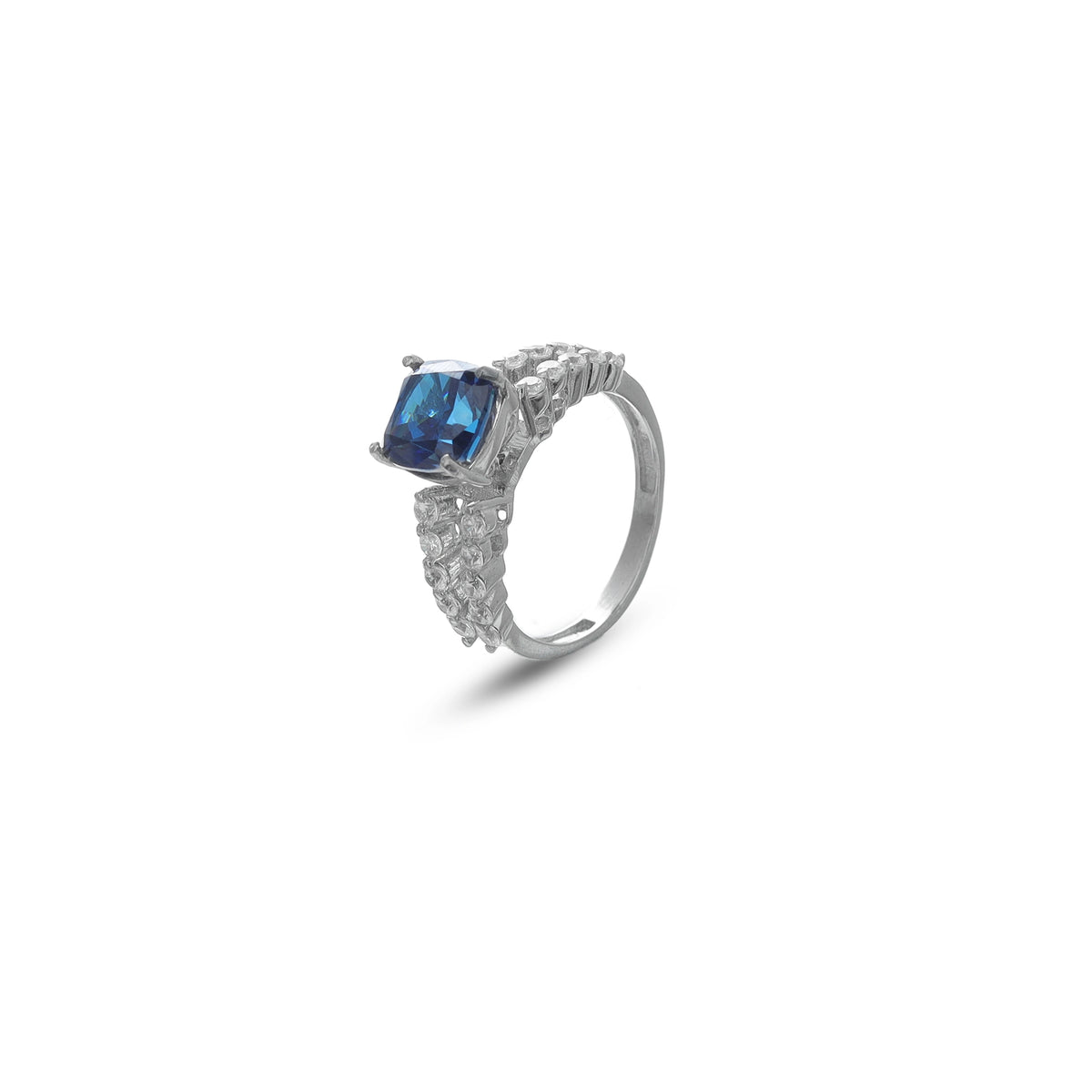 925 Silver Midnight Stone Ring - 925 sterling silver ring by Tassya Silver