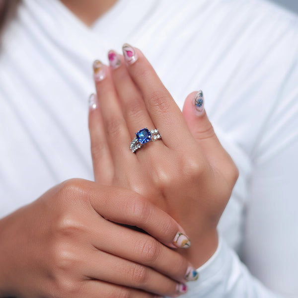 925 Silver Midnight Stone Ring