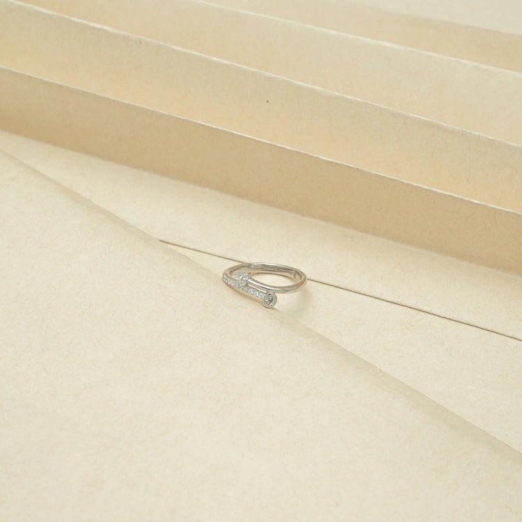 925 Silver Minimalist Accent Ring - 925 sterling silver ring by Tassya Silver