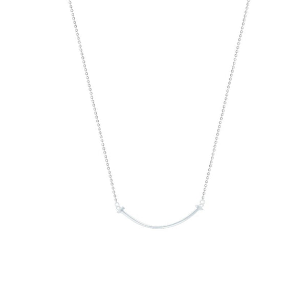 925 Silver Minimalist Arc Chain Pendant