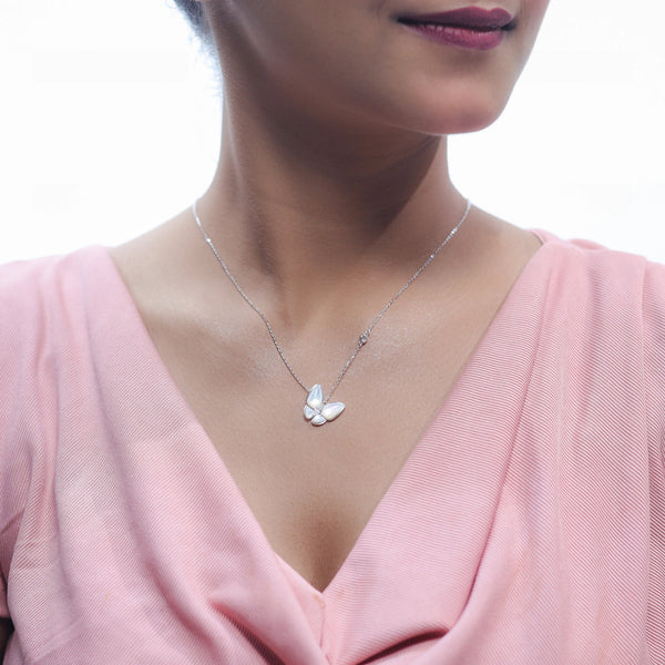 925 Silver Minimalist Butterfly Chain Pendant