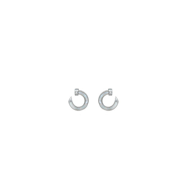 925 Silver Minimalist Curve Earrings