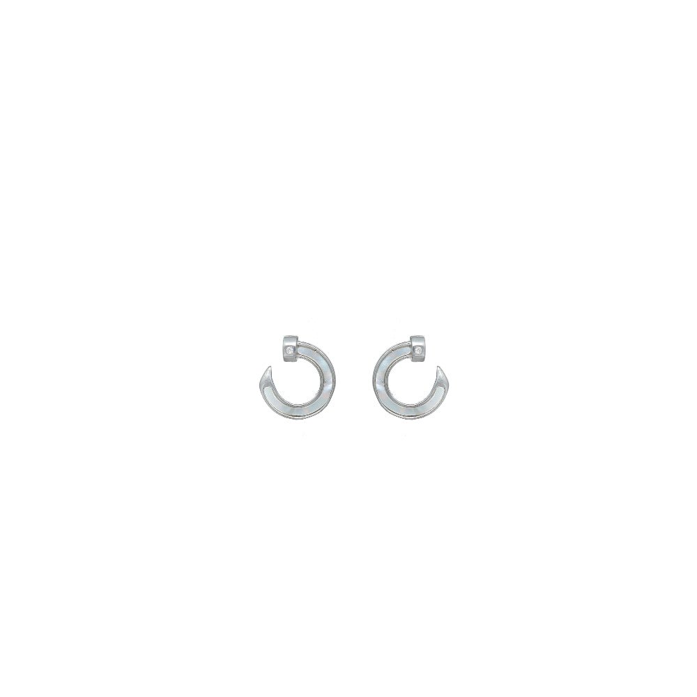925 Silver Minimalist Curve Earrings - 925 sterling silver earrings by Tassya Silver