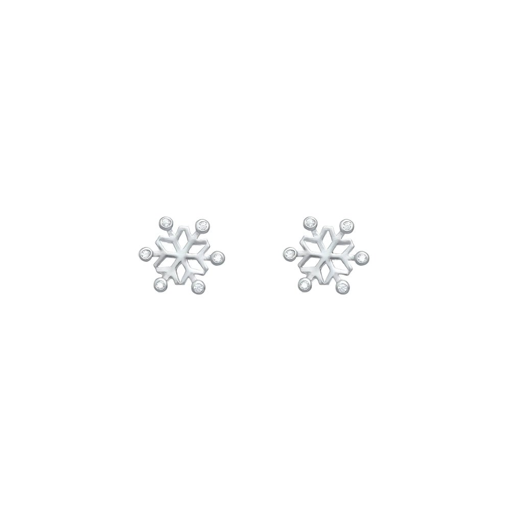 925 Silver Minimalist Snow Studs - 925 sterling silver earrings by Tassya Silver