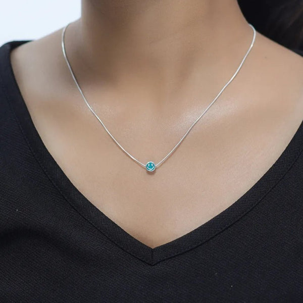 925 Silver Minty Mood Chain Pendant