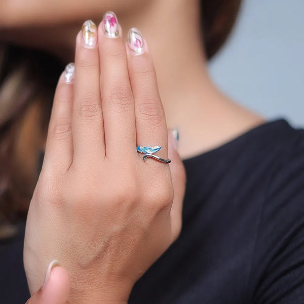 925 Silver Mystic Feather Ring