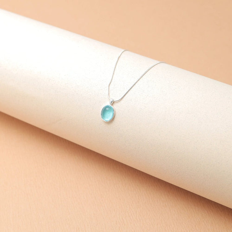 925 Silver Ocean Mist Chain Pendant - 925 sterling silver pendant by Tassya Silver