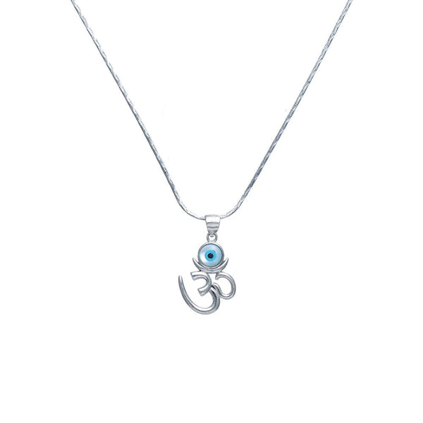 925 Silver Om Eye Chain Pendant