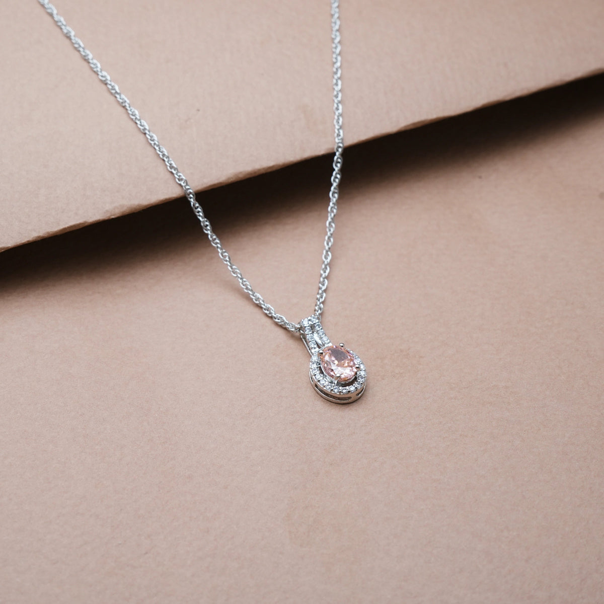 925 Silver Peach Gleam Pendant - 925 sterling silver pendant by Tassya Silver