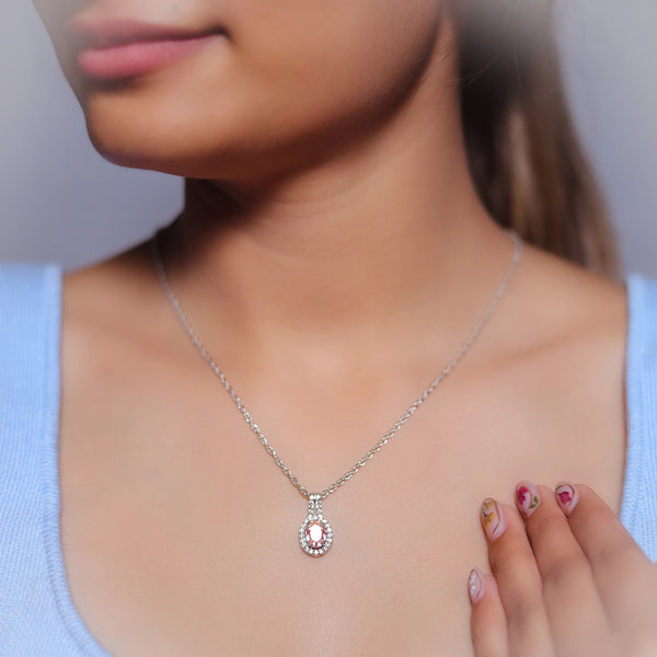 925 Silver Peach Gleam Pendant