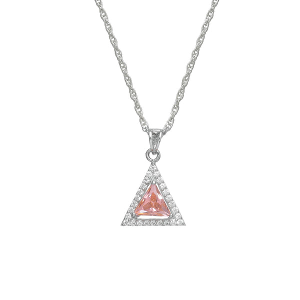 925 Silver Peach Prism Pendant